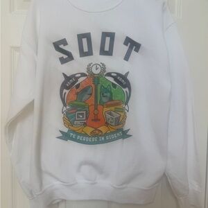 White Graphic Sweater
